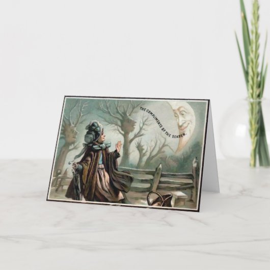  Victoriaans Complimenten Kerst Kaart (Voorkant)