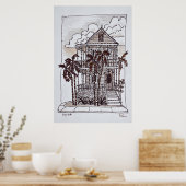 Victoriaans Conch House | Key West, Florida Poster (Keuken)