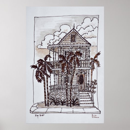 Victoriaans Conch House | Key West, Florida Poster (Voorkant)