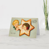 Victoriaans Cookie Kinder kerstkaart Feestdagen Kaart (Voorkant)