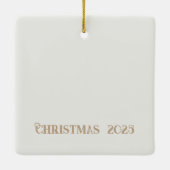  Victoriaans Coquette Kerstkat Keramisch Ornament (Achterkant)