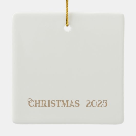  Victoriaans Coquette Kerstkat Keramisch Ornament (Achterkant)