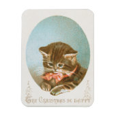 Victoriaans Coquette Kerstkat Magneet (Verticaal)