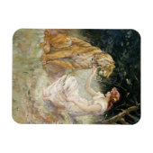 Victoriaans Coquette Lady en Tijger Magneet (Horizontaal)