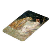 Victoriaans Coquette Lady en Tijger Magneet (Linkerzijde)