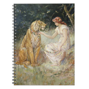  Victoriaans Coquette Lady en Tijger Notitieboek