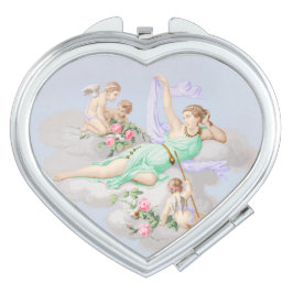 Victoriaans Coquette Pastel Angel Clouds Handtas Spiegeltje