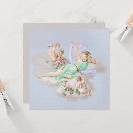 Victoriaans Coquette Pastel Angel Clouds Kaart