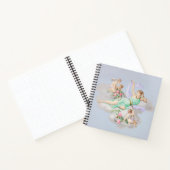 Victoriaans Coquette Pastel Angel Clouds Notitieboek (Binnen)