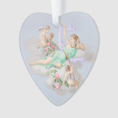 Victoriaans Coquette Pastel Angel Clouds Ornament (voorkant)