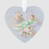 Victoriaans Coquette Pastel Angel Clouds Ornament (voorkant)