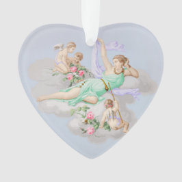 Victoriaans Coquette Pastel Angel Clouds Ornament