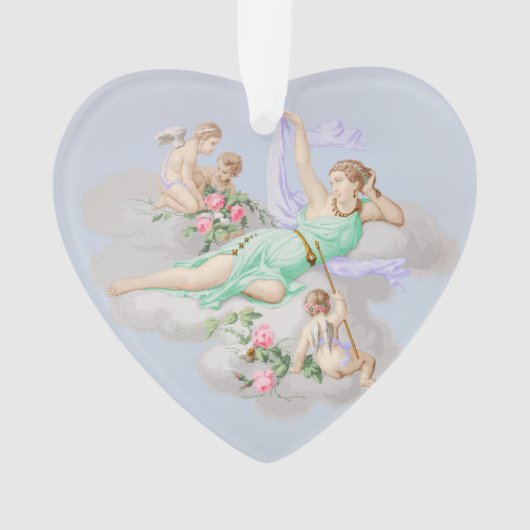 Victoriaans Coquette Pastel Angel Clouds Ornament (voorkant)