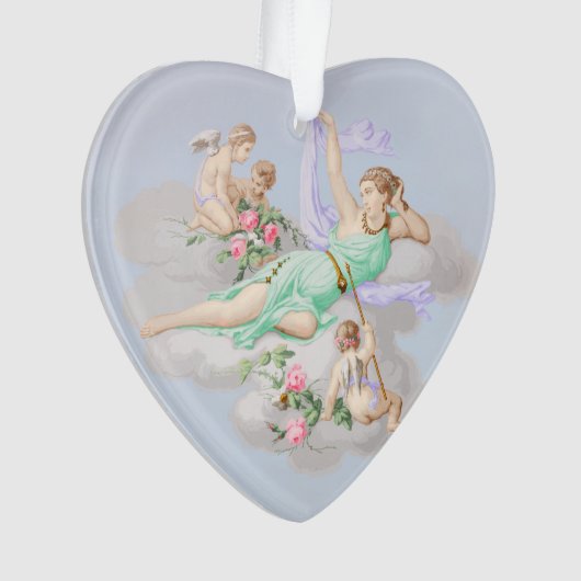 Victoriaans Coquette Pastel Angel Clouds Ornament (voorkant)