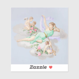 Victoriaans Coquette Pastel Angel Clouds Sticker