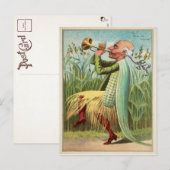 Victoriaans Corn Dance Briefkaart (Voorkant / Achterkant)