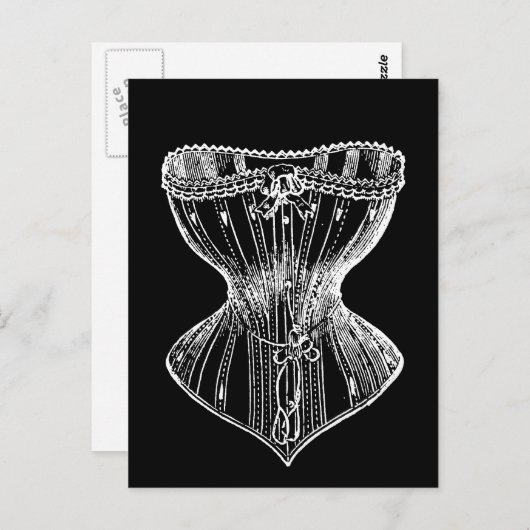  Victoriaans corset Briefkaart (Voorkant / Achterkant)