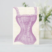 Victoriaans Corset Lingerie  Vrijgezellenfeest Kaart (Staand voorkant)