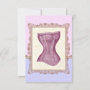 Victoriaans Corset Lingerie  Vrijgezellenfeest Kaart