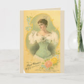 Victoriaans Corset Trade Card-advertentie Kaart (Voorkant)