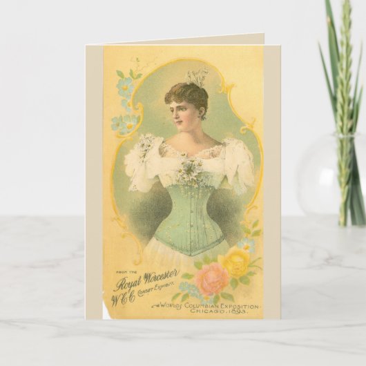Victoriaans Corset Trade Card-advertentie Kaart (Voorkant)