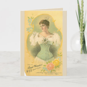Victoriaans Corset Trade Card-advertentie Kaart