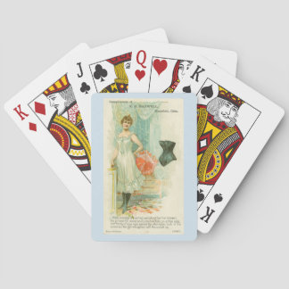 Victoriaans corsetkaart voor speelkaarten