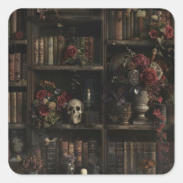 Victoriaans Cottage Core Vierkante Sticker