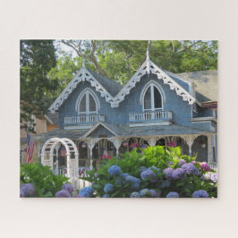 Victoriaans cottage in het blauw - Martha's Vineya Legpuzzel