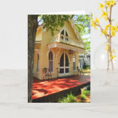 Victoriaans Cottage in Sun - Martha's wijntuin Kaart (Gele Bloem)