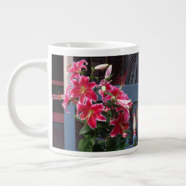 Victoriaans Cottage Pink Lilies - Martha's wijngaa Grote Koffiekop