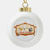 Victoriaans couch Cats Holiday Ornament (Voorkant)