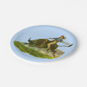 Victoriaans cowboystier papieren bordje (Gekanteld)