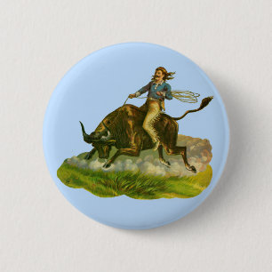 Victoriaans cowboystier ronde button 5,7 cm