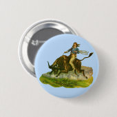 Victoriaans cowboystier ronde button 5,7 cm (Voorkant /achterkant)