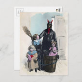  Victoriaans Creepy Krampus Briefkaart (Voorkant / Achterkant)