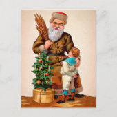 Victoriaans Creepy Santa Briefkaart (Voorkant)