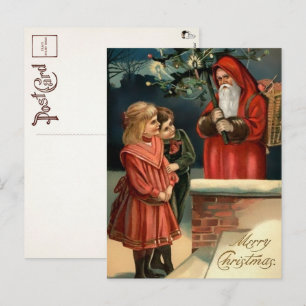 Victoriaans Creepy Santa Briefkaart