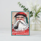  Victoriaans Creepy Santa Christmas Briefkaart (Staand voorkant)