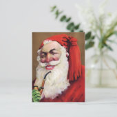  Victoriaans Creepy Santa Christmas Briefkaart (Staand voorkant)