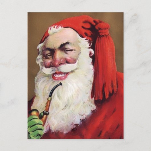  Victoriaans Creepy Santa Christmas Briefkaart (Voorkant)