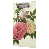 Victoriaans crème en roze rozen klembord (Links)