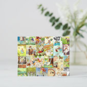 Victoriaans  crèmemontage briefkaart (Staand voorkant)