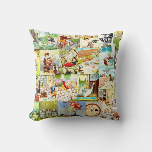 Victoriaans  crèmemontage kussen (Voorkant)