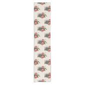  Victoriaans Crimson Roses Table Runner Korte Tafelloper (Voorkant)