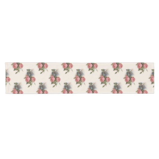  Victoriaans Crimson Roses Table Runner Korte Tafelloper (Horizontaal)