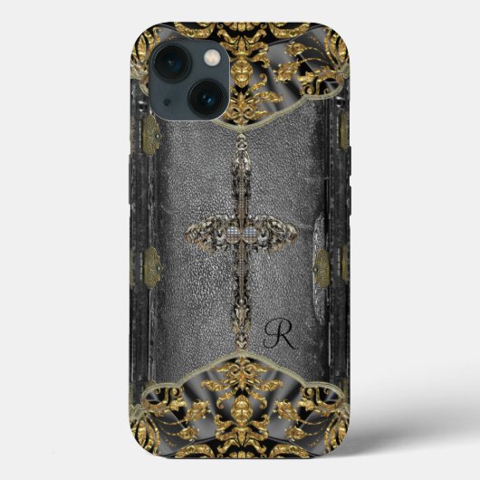 Victoriaans Cross Monogram Case-Mate iPhone Case (Achterkant)