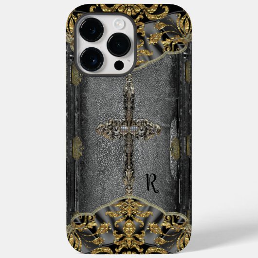 Victoriaans Cross Monogram Case-Mate iPhone Case (Achterkant)