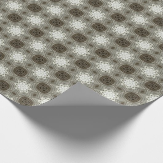 Victoriaans Crosshatch Christmas: Textielontwerp Cadeaupapier (Hoek)