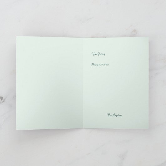 Victoriaans Cupid en Rozen Floral Feestdagen Kaart (Binnen)